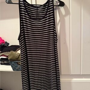 Black and White Striped Tank Top